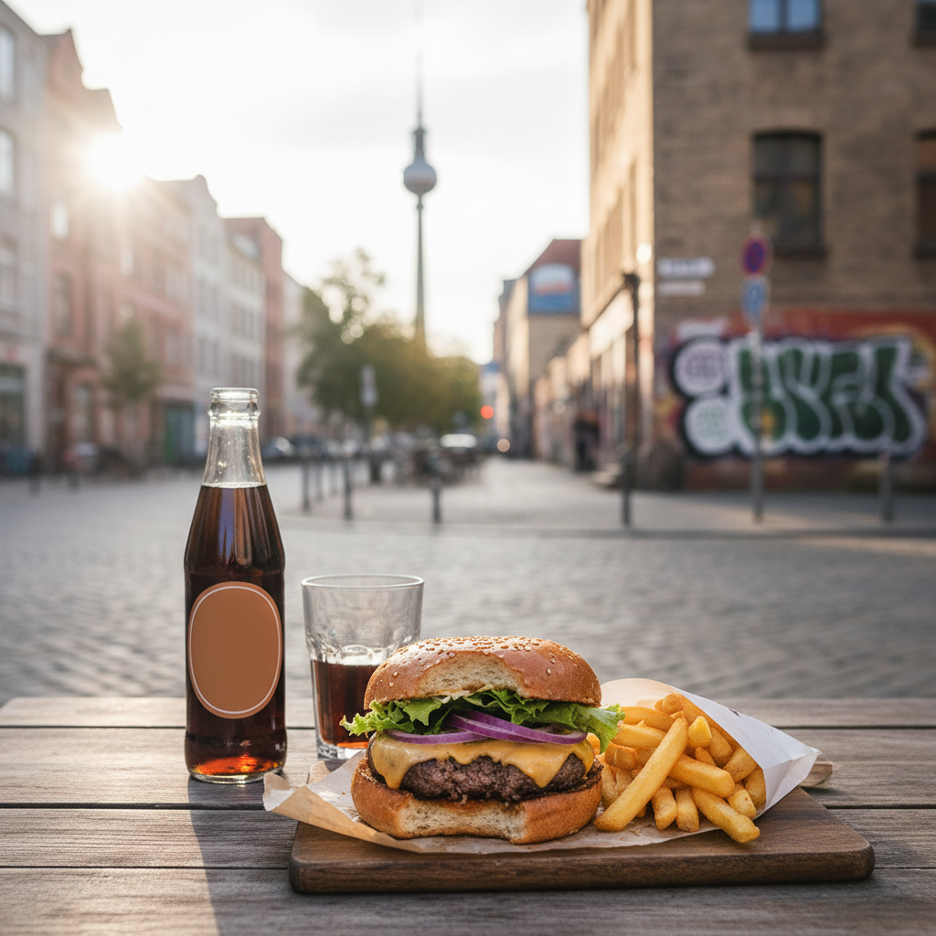 KI-generiertes Bild zum Thema Burger Essen in Berlin