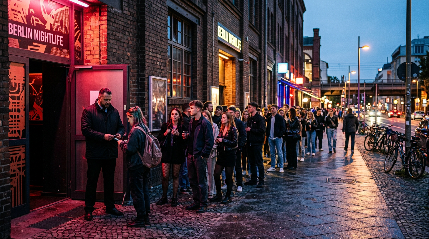 Berliner Nachtleben: Clubs, Bars und Türpolitik verstehen (KI)