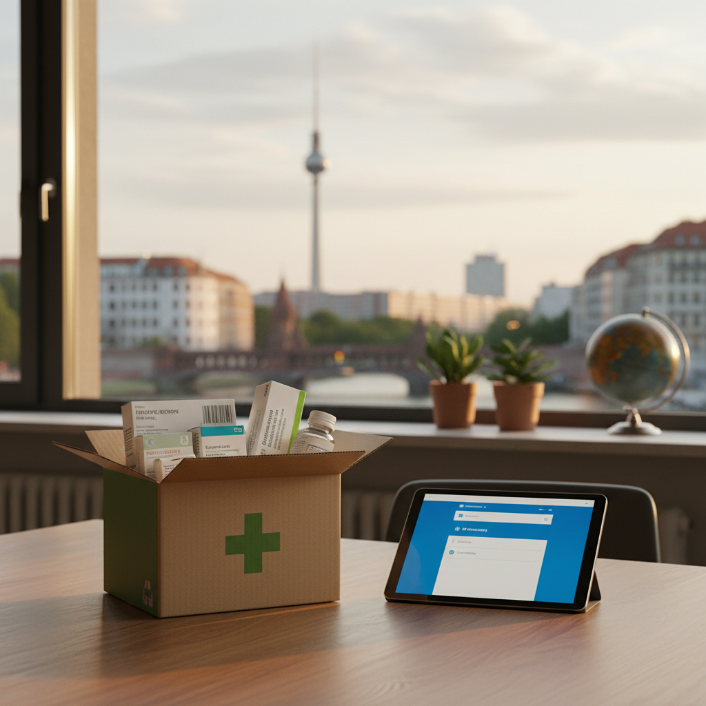 KI-generiertes Bild zum Thema Online Medikamente bestellen – die Zukunft?